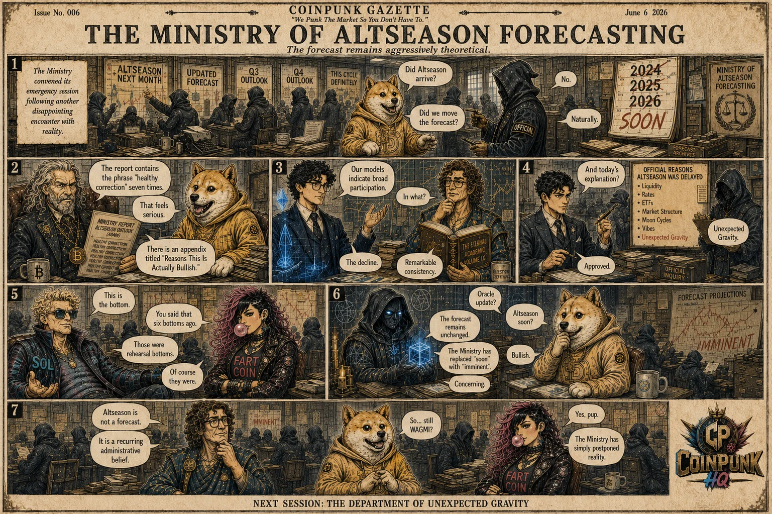 Coinpunk Gazette No. 006: The Ministry of Altseason Forecasting